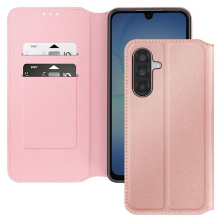 Lompakko Case - AVIZAR - Samsung Galaxy A17 - Vaaleanpunainen - Keinonahka - Tukitoiminto