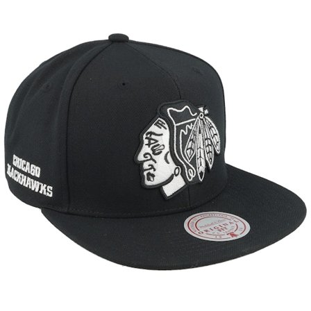 Mitchell & Ness - NHL Schwarz snapback Cap - Chicago Blackhawks Evergreen Black/White Snapback @ Hatstore