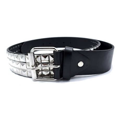 Sort nittebælte med pyramide-nitter