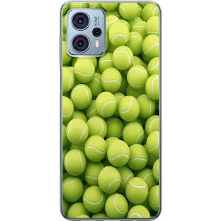 Kompatibel Mobilcover til Motorola Motorola Moto G23 Mønster af grønne tennisbolde i høj detalje, sporty motiv med gentagende tekstur og stærke fa