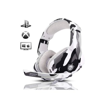 Gaming Headset för PS4 Xbox One PC Laptop Mac Brusreducerande Hörlurar LED-ljus Bekväma Öronmuffar YEMAESRE