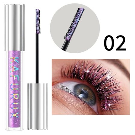 1 st Diamant Mascara Glänsande Söt Säker Glitter Ögonfransar Snabbtorkande Långvarig Böjande Tjock Mascara Skimmer Smink Ögonkosmetika