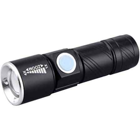 Super Tehokas USB-Latautuva Taskulamppu, Q5 LED, Säädettävä Valokeila, Pyöräilyyn, Leirintään