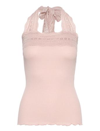 Silk Top W/ Lace Pink Rosemunde