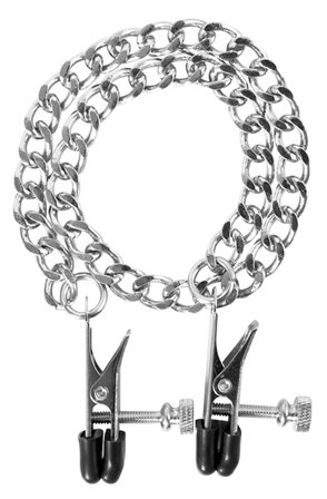 Kjøp Guilty Pleasure Flat Nipple Screw - Chest clamps with chain | God pris