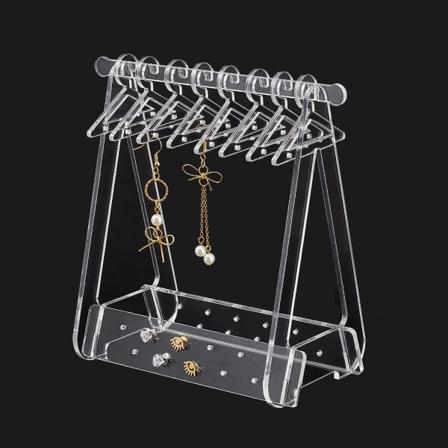 Øreringsholder Stativ, Klædeshest Form Smykke Display 26 Huller Dangle Ørering Hængende Organizer Rack til Detailhandel Show Personlig Udstilling