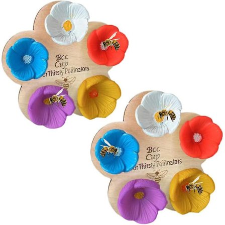 Drikkkopp for bier, 2 stk Fargerike Mini Insekter Drikkkopp for bier, Biekopper for hagen, Biekopper for Tørste Pollinatorer