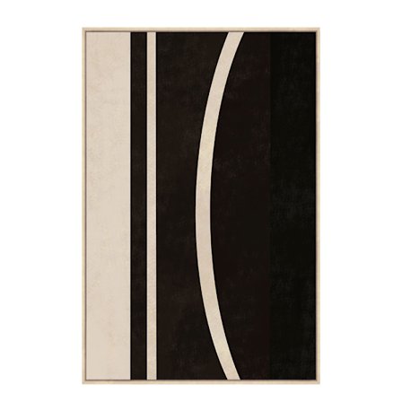 Lærredsmaleri med ramme, 80x120cm, brun/beige