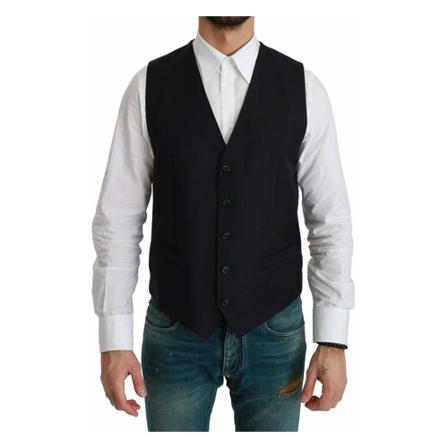Dolce & Gabbana, Vests Niebieski, Mężczyzna, Rozmiar: M