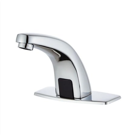 Automatisk berøringsfri håndvaskhane med perforeret dæksel, DC-sensor, krom