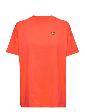 Over D T-Shirt T-shirt Top Orange Lyle & Scott