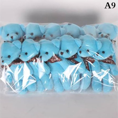 12 st/lot mjuka fyllda björn plyschleksaker mini nalledockor A4