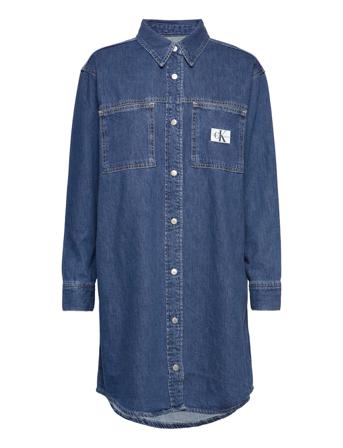 Utility Shirt Dress Dresses Shirt Dresses Blå Calvin Klein Jeans