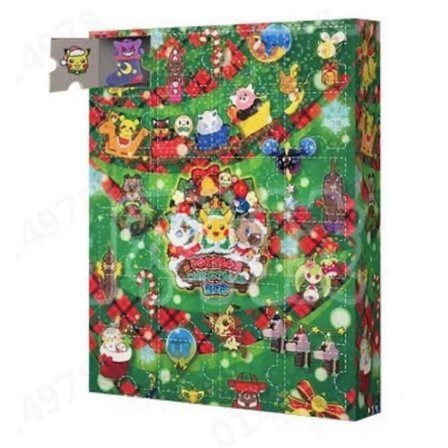 24 Pocket Monsters Julegave Nedtællingskalender Gaveæske, Pet Elf Jule Blind Box 24stk(J)