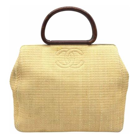 Chanel Vintage Pre-owned HandTass , Beige , Dames , Maat: ONE Size Vintage Tassen