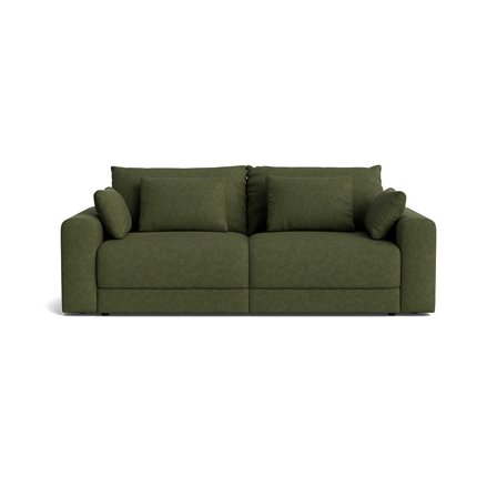 Orlando XL 3 Personers Sovesofa med Opbevaring - Aragon Grøn - 255x126x94cm - Komfortabel Sofa med Bonell Fjedre & Nozag Fjedre for Optimal Støtte