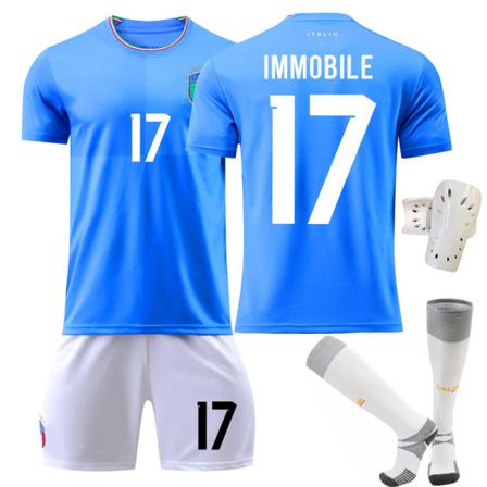 Qatar Fotbolls-vm 2022 Italien Fotboll Kit - Vit Blå 26