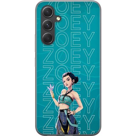 Kompatibelt Mobilskal till Samsung Samsung Galaxy A55 Zoey Valorant karaktär affisch spel fanart Riot Games agent blått bakgrund anime stil design k