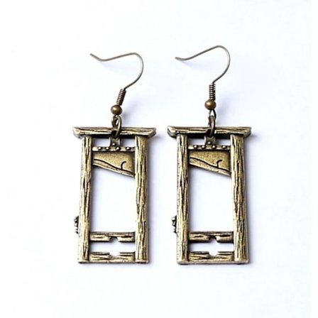 Earrings - Guillotine - Bronze