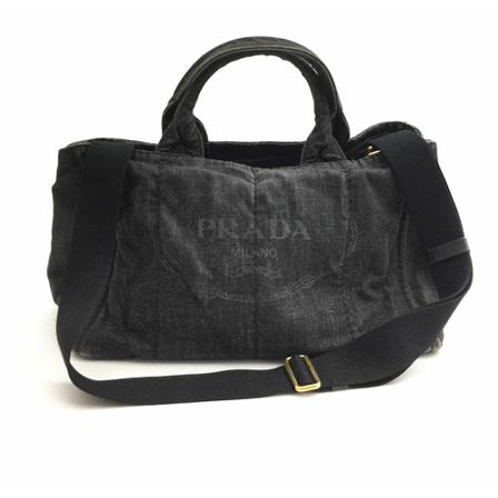 Prada Vintage Pre-owned Handbags Sort, Dame Vintage Tasker, Størrelse: ONE Size