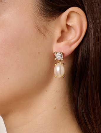 Dyrberg/Kern Antonia Sg Crystal / White Pearl - Gold - ONE SIZE