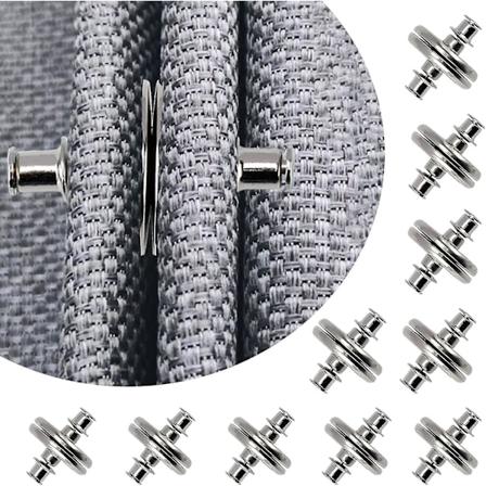 Magneettiset Verhoklipsit - 10 Kpl Setti | Magneettinen Sulkeminen Verhoille | Estää Valon Vuotamisen 17mm
