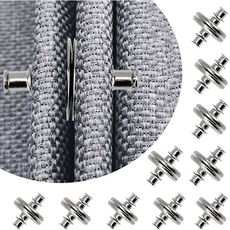 Magnetiske gardinholdere - 10-pak | Magnetisk lukking for gardiner | Forhindrer lyslekkasjer 17mm