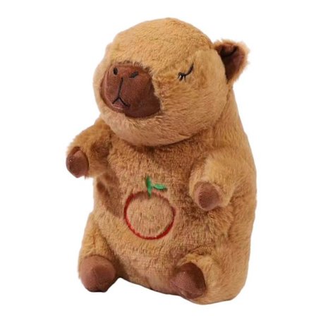 Baby Musikalsk Capybara Plys med Åndedrætsbevægelse, Angstlindrende Capybara Beroligende Kramme Plys til Drenge Piger Gave[D]