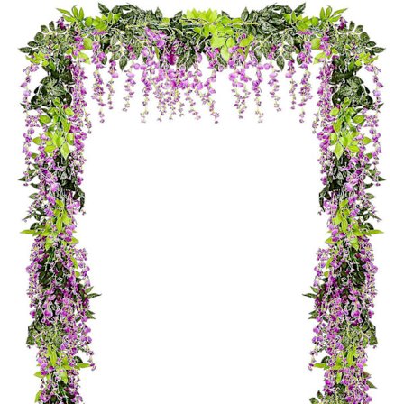 Wisteria Artificial Flowers Garland 4 Pcs For Home Garden Wedding Arch Floral Decor