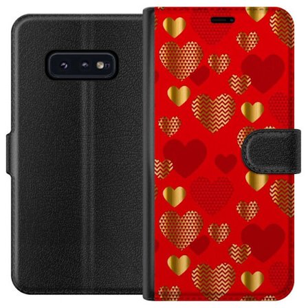 Kompatibel Tegnebogsetui til Samsung Samsung Galaxy S10e GoldenHearts