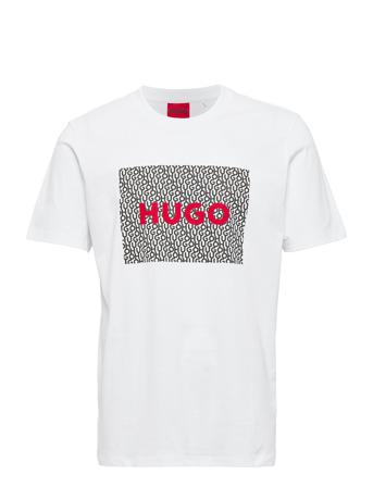 Dulive_U223 T-shirts Short-sleeved Vit HUGO