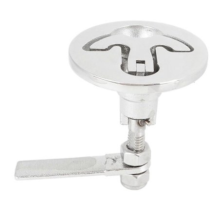 Bådlåge Lås med Bagplade 62mm 316 Rustfrit Stål Sølv Indbygget Træk Kamlås til Maritimt Brug