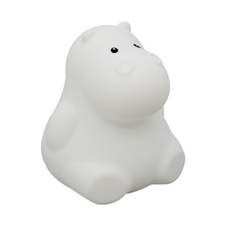 USB-genopladelig flodhest silikone smart farverig skydelys