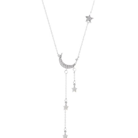 #stjärnor och måne halsband för kvinnor#