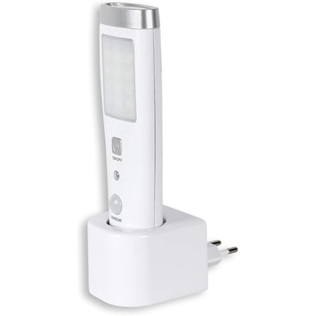 Lommelykt med bevegelsessensor, 15 LED, oppladbart batteri