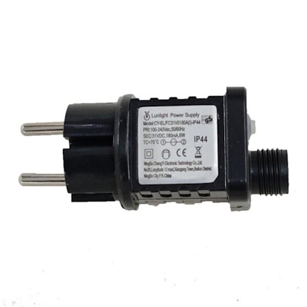 Strømadapter for LED-belysningssystemer, IP44 Strømforsyning Vanntett Elektronisk Adapter med Stabil Utgang og Overspenningsvern, LED-lampe Driver