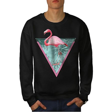 Flamingo Triangle Herr Blacksweatshirt