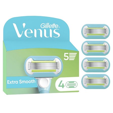 Gillette Venus Extra Smooth Barberblade 4ct, Skincare, Hårfjerning, Skrabere & Blade