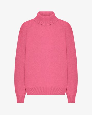 Merino Wool Turtleneck - Bubblegum Pink - Female - L