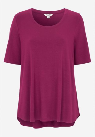 Cellbes of Sweden - Trikåtopp med korta ärmar - mörk fuchsia - för damer - 42/44