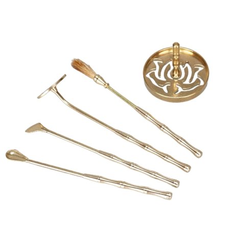 Rökelse Road Tool Kit Rökelse spade Sked Set Tillbehör Hushåll för tempelkyrkan Meditation Tillbehör