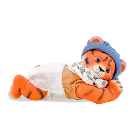 Tigermasker i plysch - Berjuan S.L - Multifarvet - 35 cm - Plastik - Landlig - Unisex børn