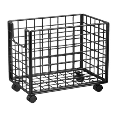 Rullende klesvaskkurv med hjul, skittentøyskurv for soverom, bad, vaskerom - solid sammenleggbar nettingkurv