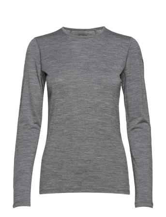 Wmns 200 Oasis Ls Crewe Grey Icebreaker