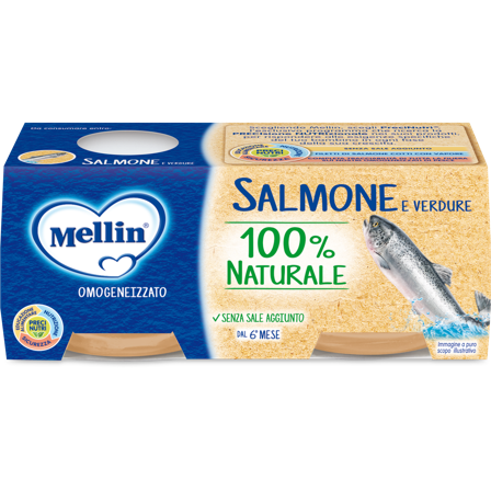 Mellin Omogeneizzato Salmone 2X80g