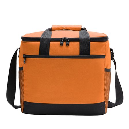 16L Isoleret Madpakke Bento Taske Vandtæt Madkøletaske med Mesh Lomme Design til Rejser Picnic Orange