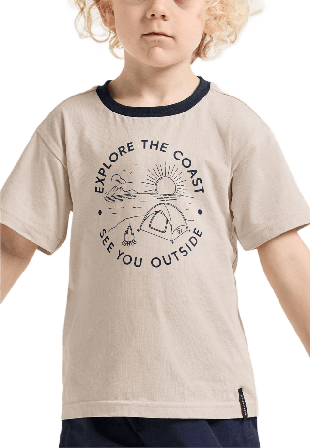 Didriksons Mynta T-shirt T-shirts & toppar Unisex Beige 100