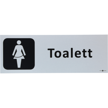 SKILT TOALETT DAMER 225X80MM