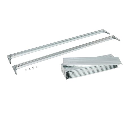 Hyllplan plåt inkl. balkar 2400x1200x25 mm, 500 kg