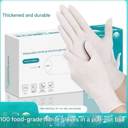 Förtjockade gummihandskar i latex, lämpliga för kök och livsmedelsservice, vattentäta och kan även användas för hushållsarbete. Slitstarka.